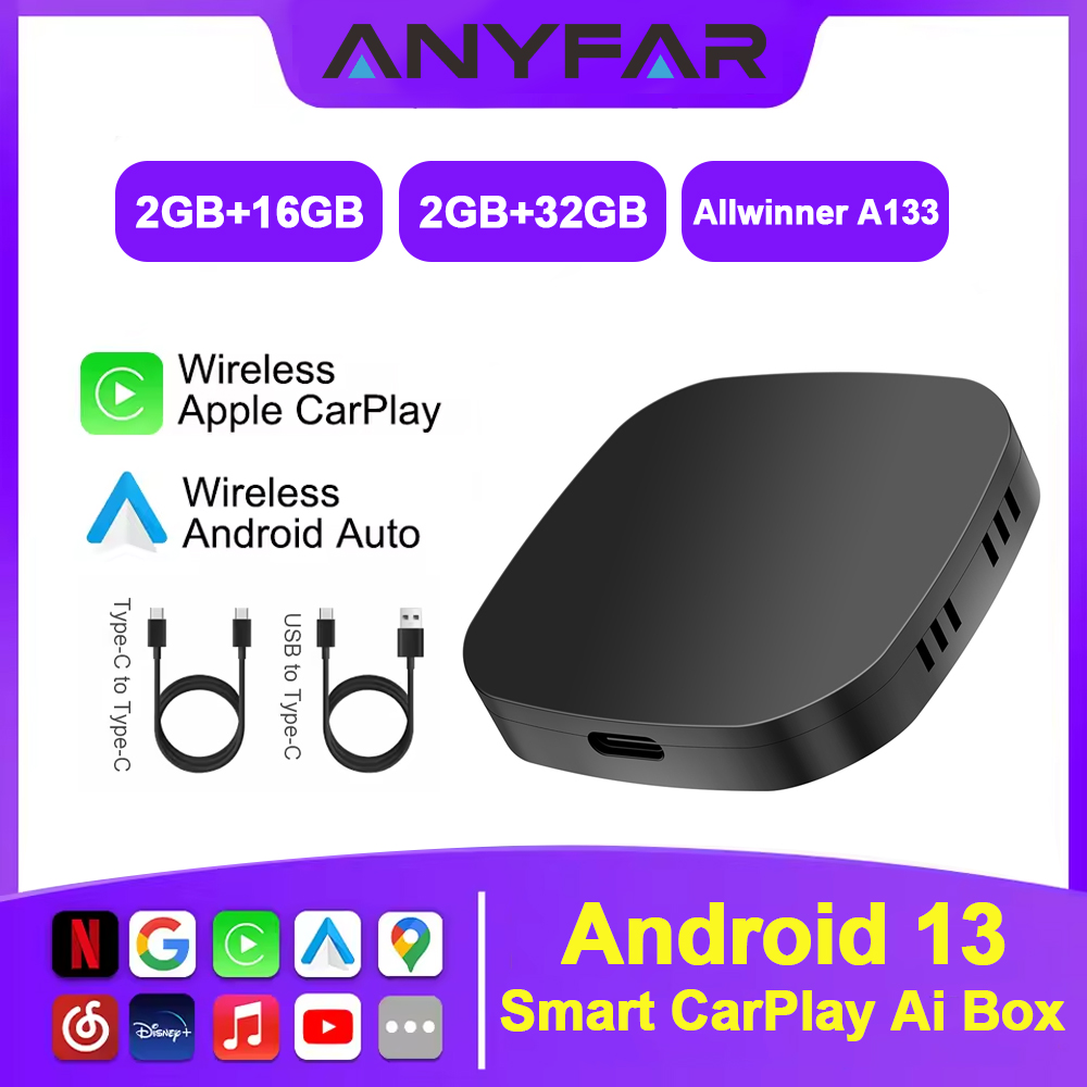 Car Accessories Youtube - Box Android 13 AI Wireless per