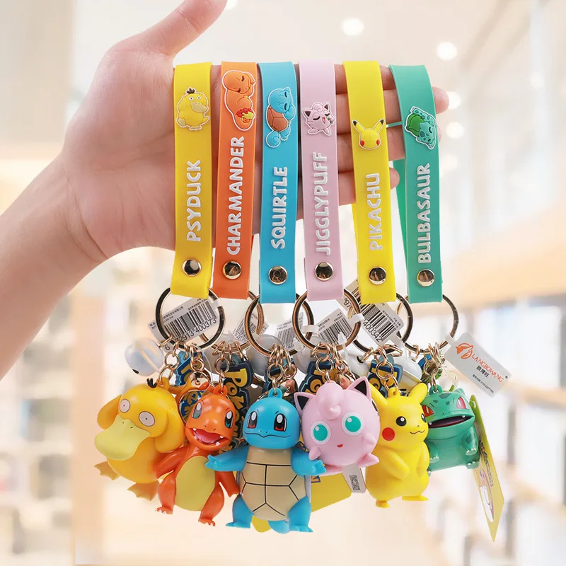 Car Accessories Xmas Gifts - Portachiavi Pokemon Anime carino Pikachu Figura