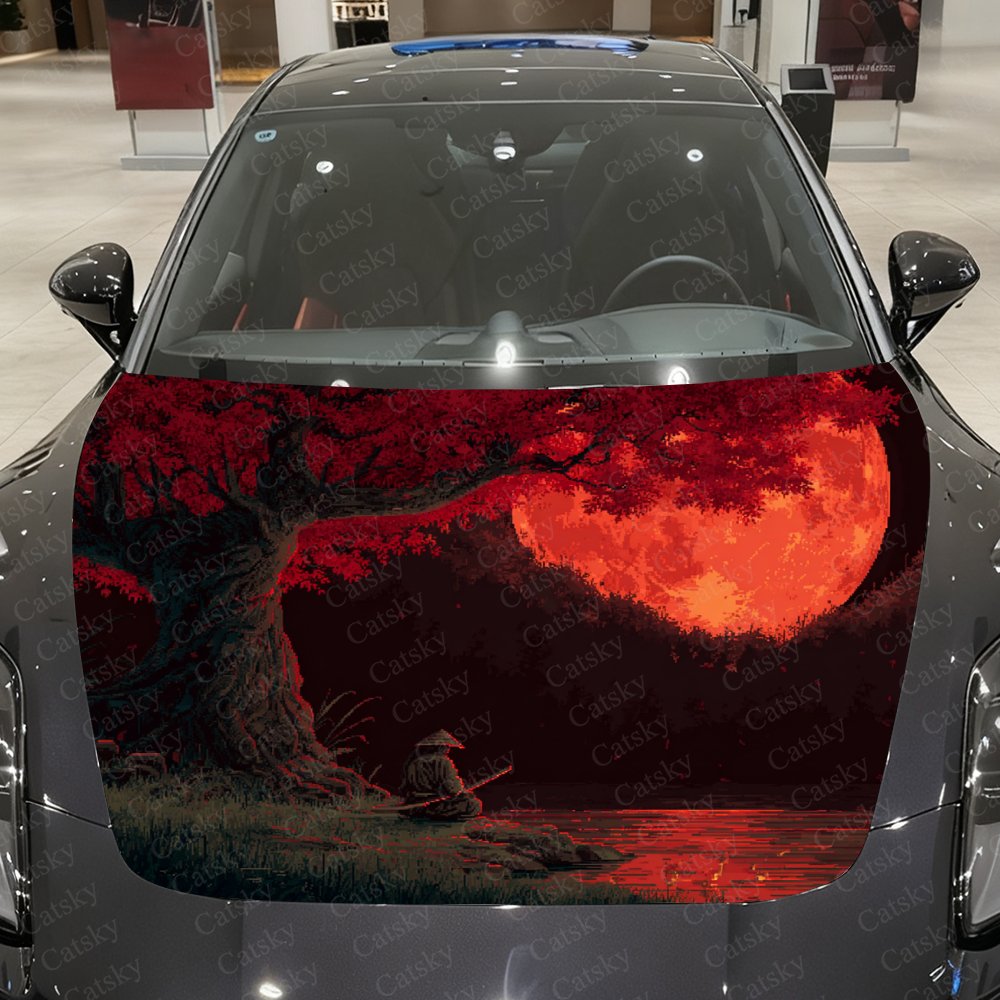 Car Accessories Gift Ideas - Adesivi per cofano auto Red Night