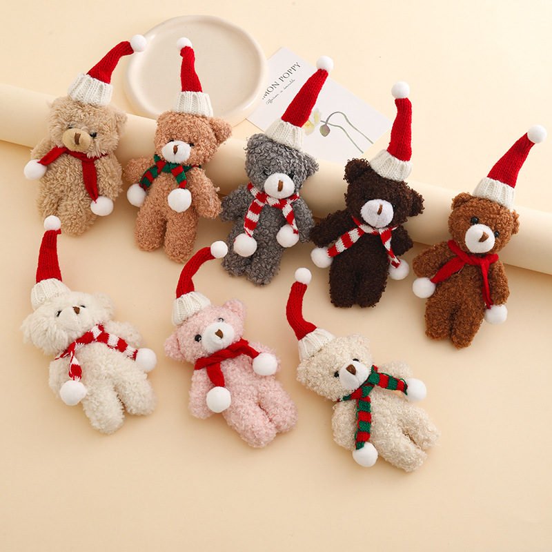Car Accessories Xmas Gifts - Portachiavi Orsetto Natalizio Carino, Ciondolo in