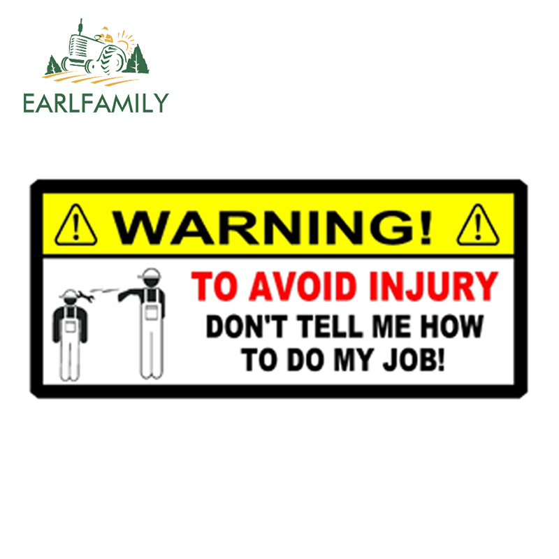 Car Accessories Job - EARLFAMILY 13cm x 5.7cm avvertimento per